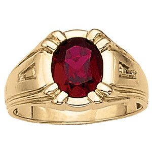 Oval Men's Gemstone Ring