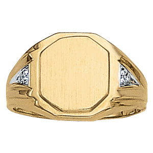 Men's Signet Diamond Ring · 0.01 ct tw