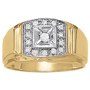 Round Men's Cluster Diamond Ring · 0.26 ct tw