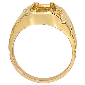 Cushion Men's Gemstone Ring · 0.02 ct tw
