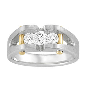 Men's Channel Diamond Ring · 0.75 ct tw