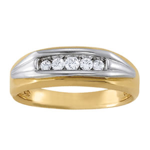 Men's Channel Diamond Ring · 0.25 ct tw