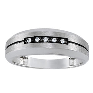 Men's Channel Diamond Ring · 0.05 ct tw