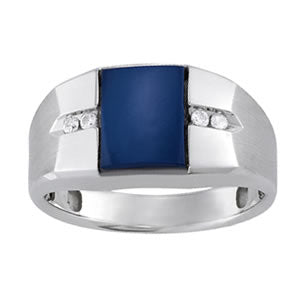 Emerald Men's Gemstone Ring · 0.08 ct tw