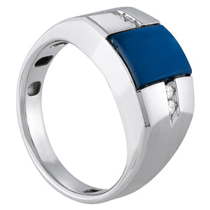 Emerald Men's Gemstone Ring · 0.08 ct tw