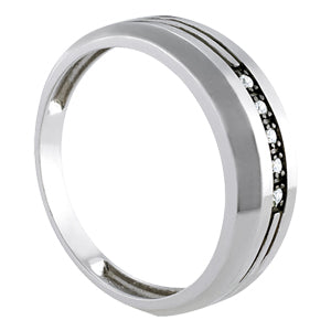 Men's Channel Diamond Ring · 0.05 ct tw