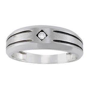 Round Men's Solitaire Diamond Ring · 0.05 ct tw