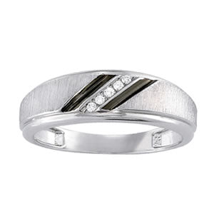 Men's Channel Diamond Ring · 0.05 ct tw
