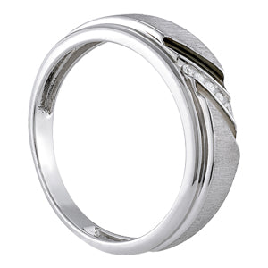 Men's Channel Diamond Ring · 0.05 ct tw