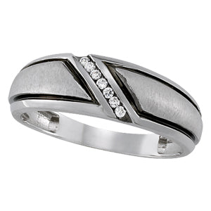 Men's Channel Diamond Ring · 0.07 ct tw