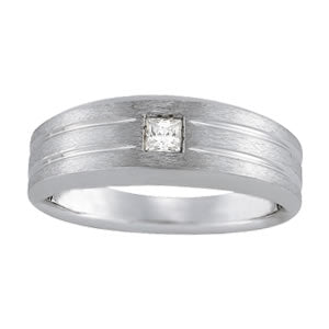 Square Men's Solitaire Diamond Ring · 0.12 ct tw