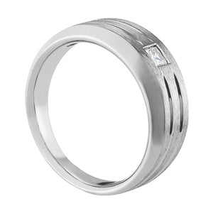 Square Men's Solitaire Diamond Ring · 0.12 ct tw