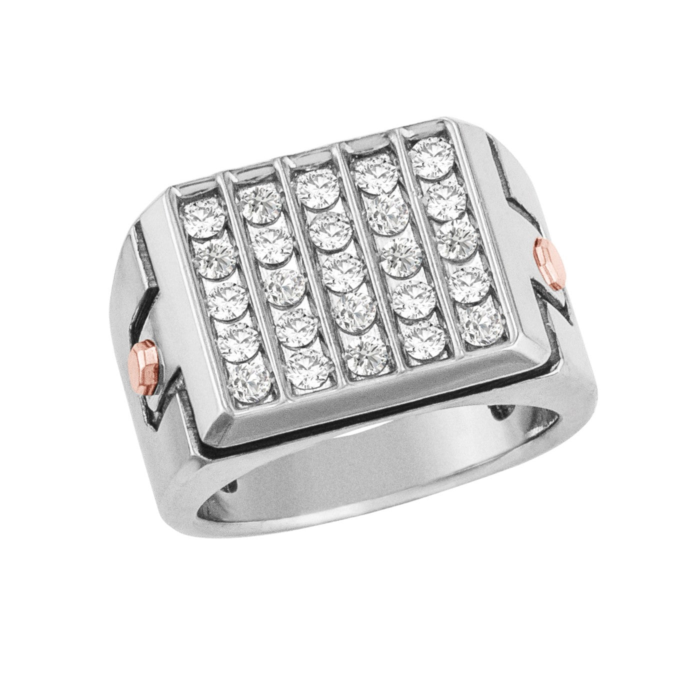 Men's Two Tone Cluster Diamond Band · 1.56 ct tw