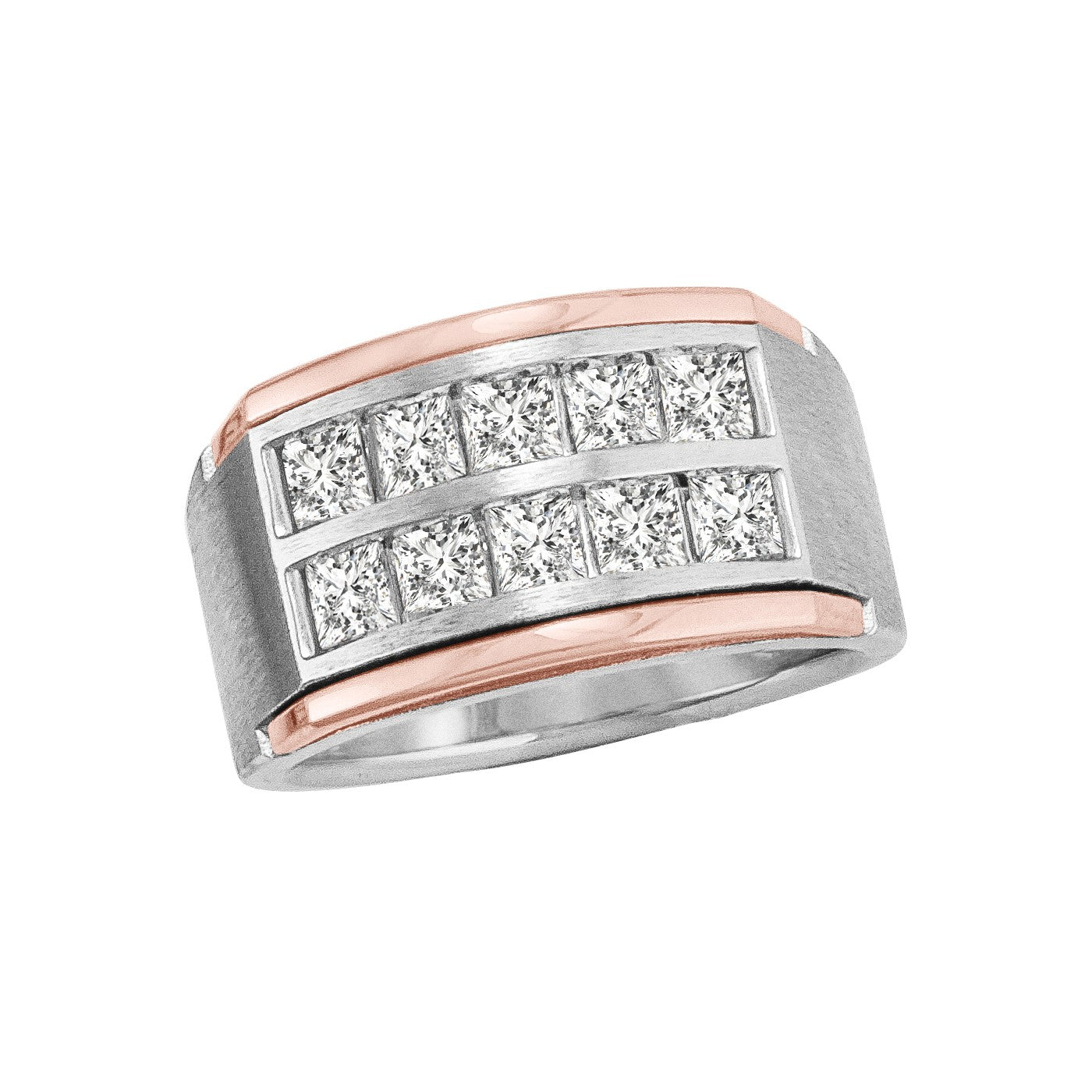 Men's Two Tone 10 Stone Diamond Band · 2.00 ct tw