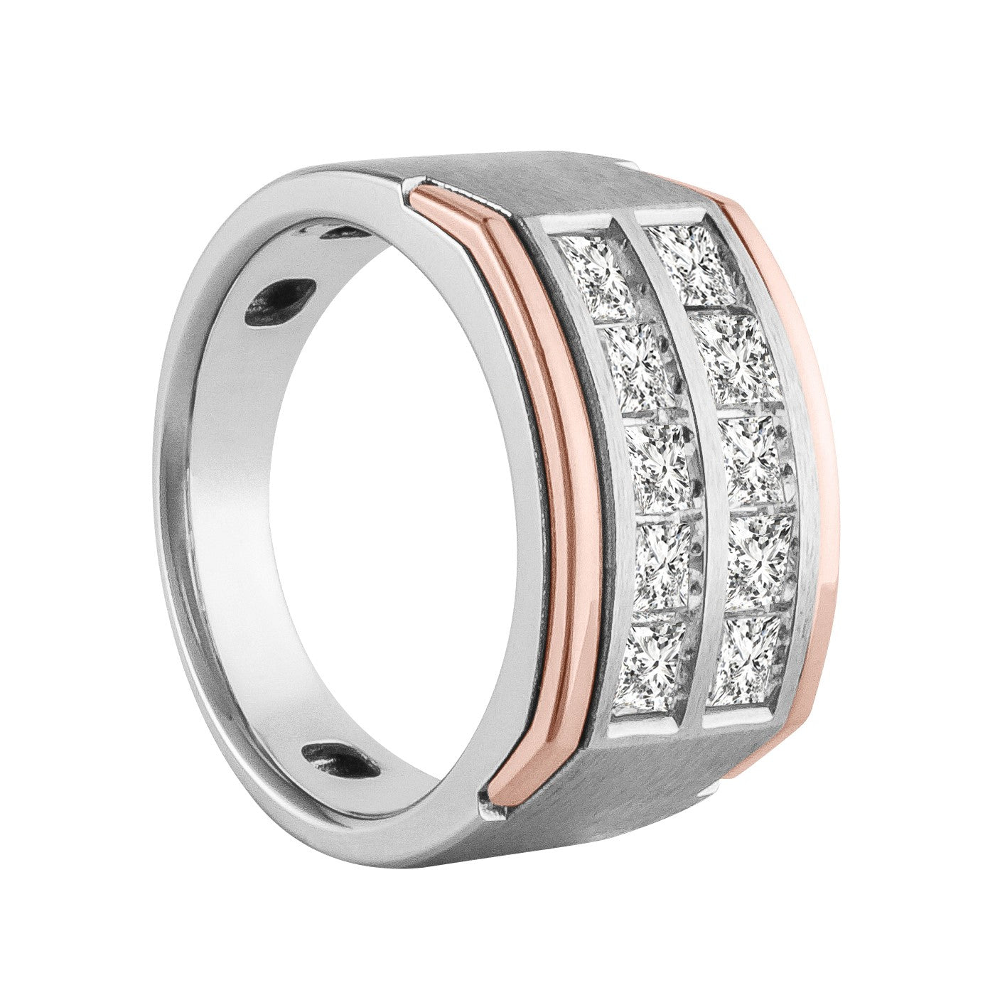 Men's Two Tone 10 Stone Diamond Band · 2.00 ct tw