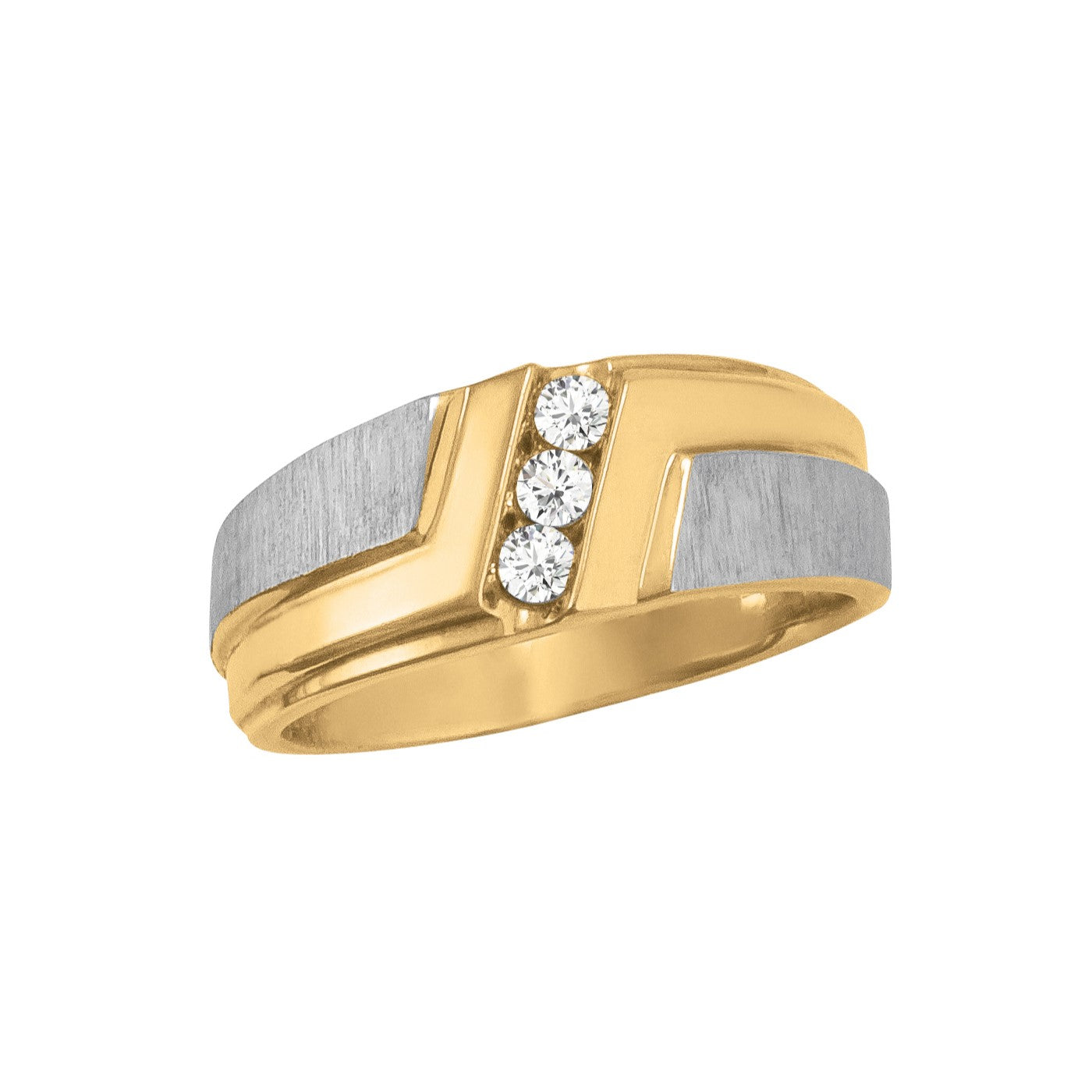 Men's Diamond Satin Finish Accent Ring · 0.24 ct tw