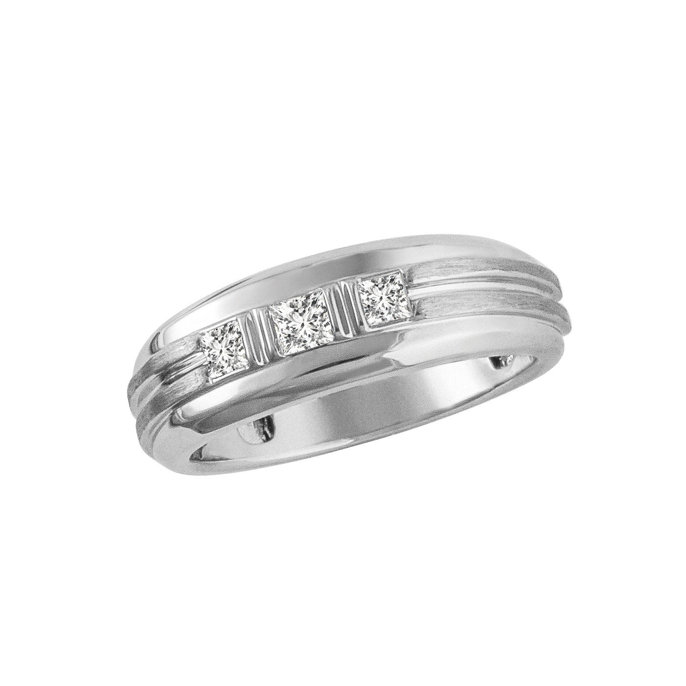 Round Men's Stones Diamond Ring · 0.37 ct tw