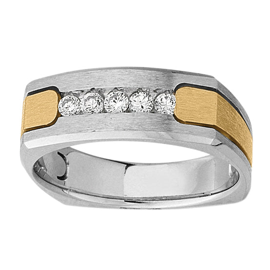 Men's Diamond Satin Finish Accent Band · 0.25 ct tw