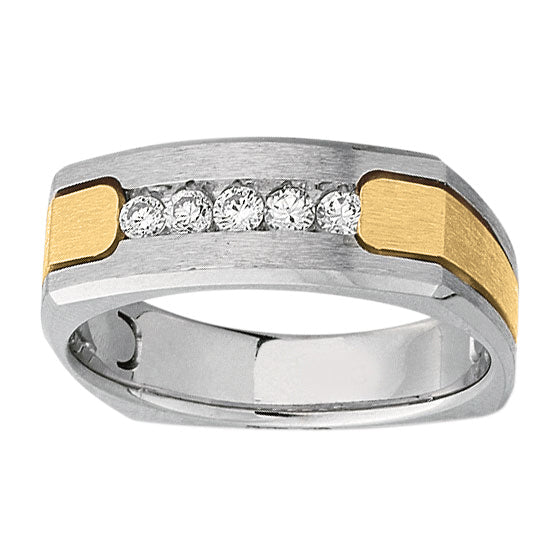 Men's Diamond Satin Finish Accent Band · 0.25 ct tw