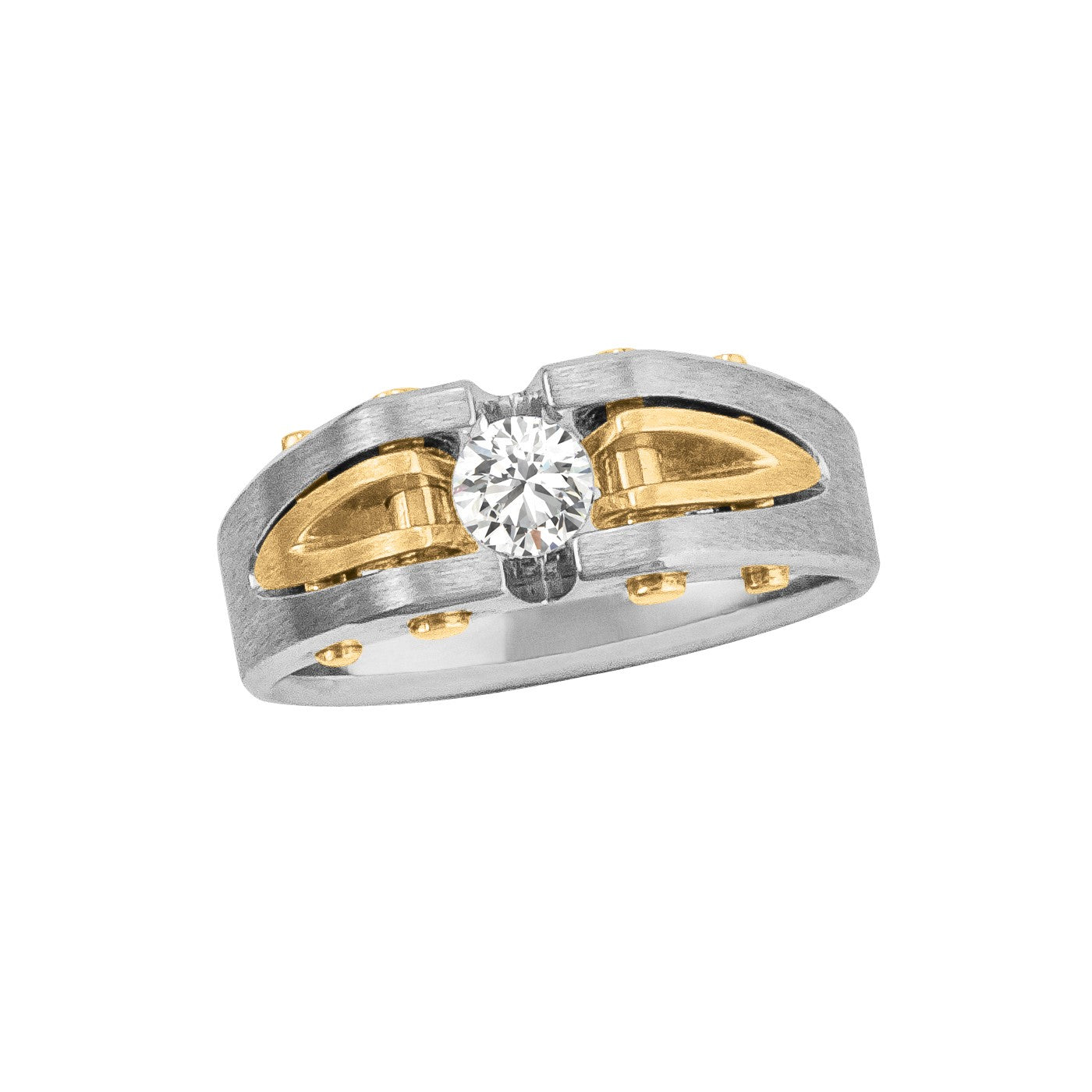 Round Men's Diamond Soft Satin Finish Band · 0.50 ct tw