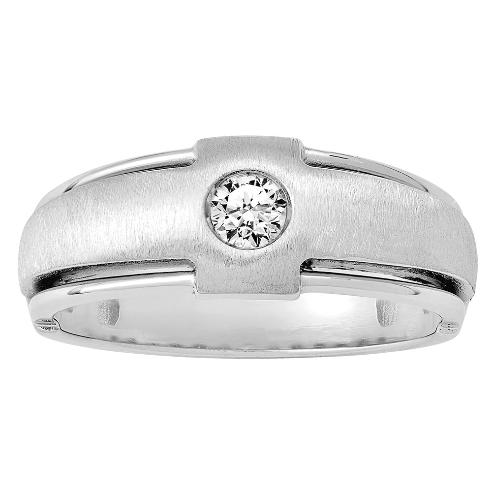 Round Gent's Solitaire Diamond Ring · 0.20 ct tw