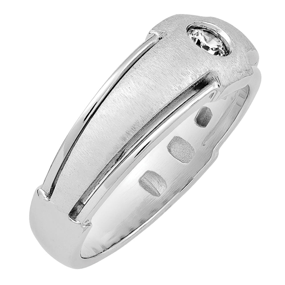 Round Gent's Solitaire Diamond Ring · 0.20 ct tw