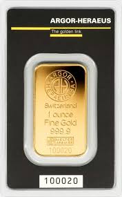 1 OZ GOLD BAR ARGOR-HERAEUS KINEBAR