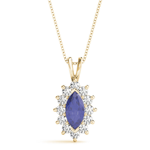 Marquise Gemstone Pendant · 0.72 ct tw