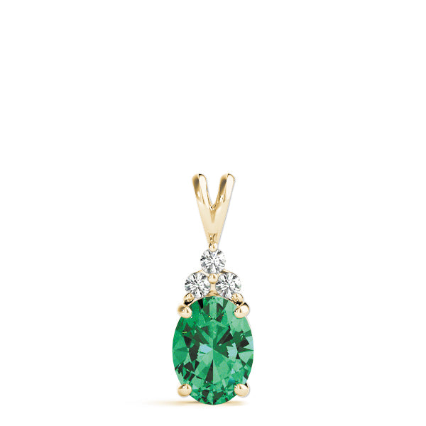 Oval Gemstone Pendant · 0.07 ct tw