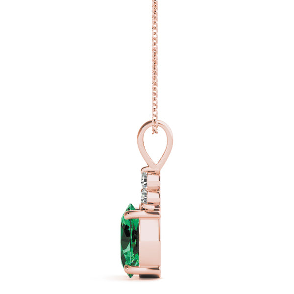 Oval Gemstone Pendant · 0.07 ct tw
