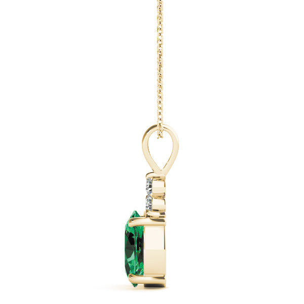 Oval Gemstone Pendant · 0.07 ct tw