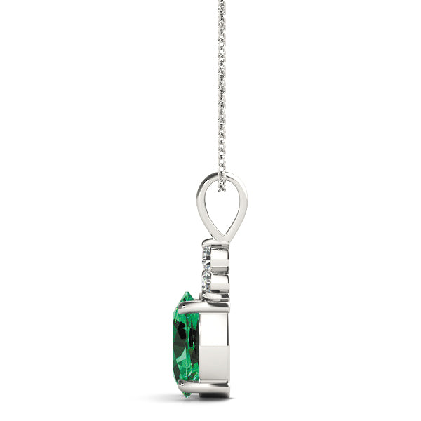 Oval Gemstone Pendant · 0.09 ct tw