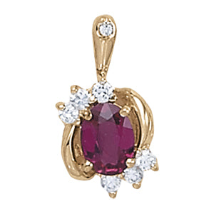 Oval Gemstone Pendant · 0.20 ct tw