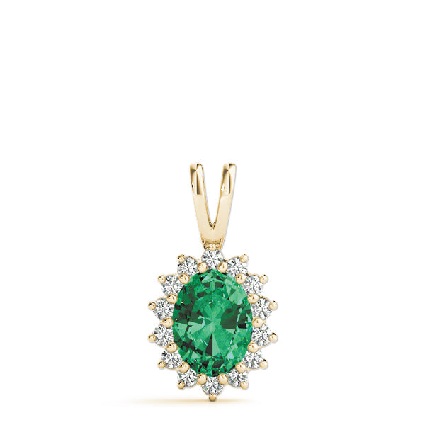 Oval Gemstone Pendant · 0.21 ct tw
