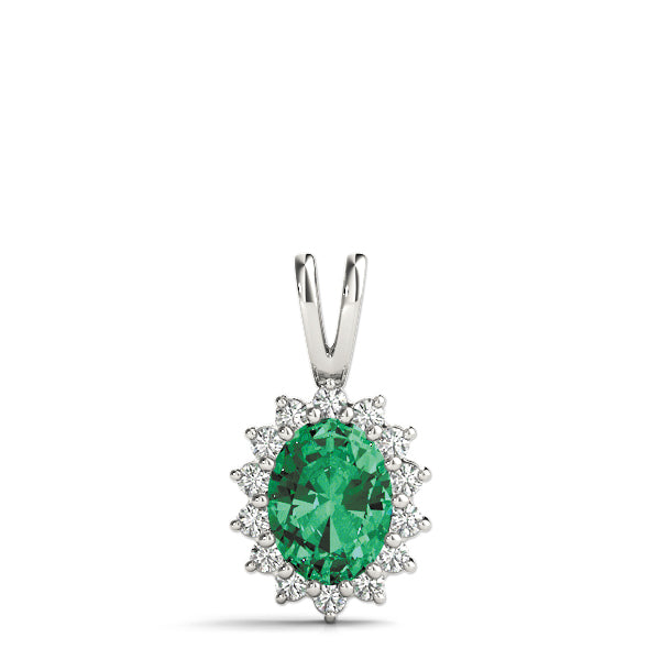Oval Gemstone Pendant · 0.12 ct tw