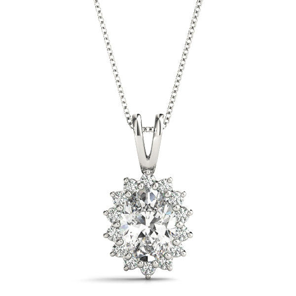 Oval Gemstone Pendant · 0.12 ct tw