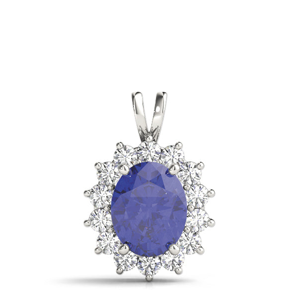 Oval Gemstone Pendant · 0.42 ct tw