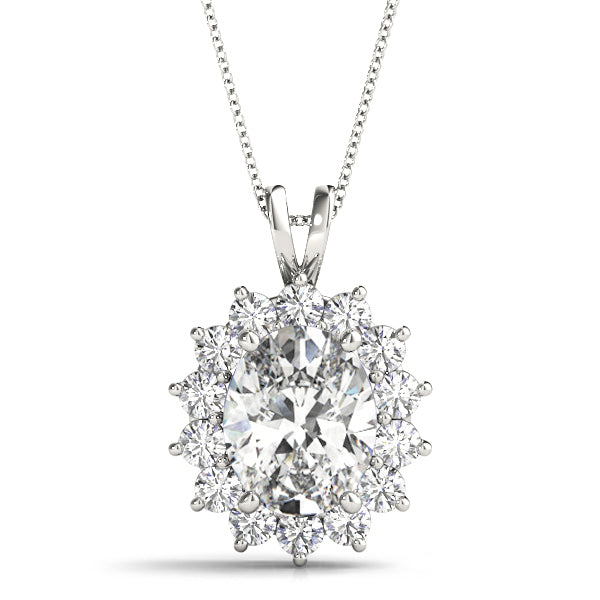 Oval Gemstone Pendant · 0.30 ct tw
