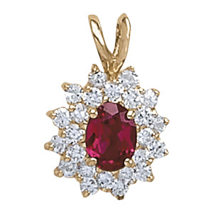 Oval Gemstone Pendant · 0.72 ct tw