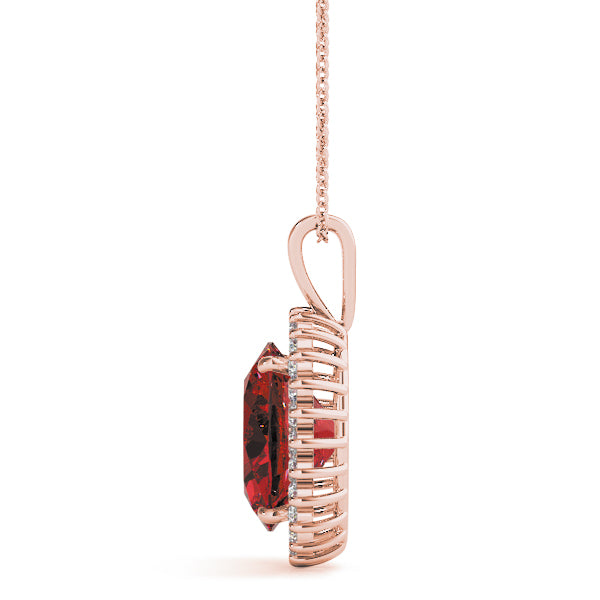 Oval Gemstone Pendant · 0.30 ct tw