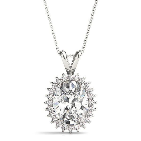 Oval Gemstone Pendant · 0.28 ct tw
