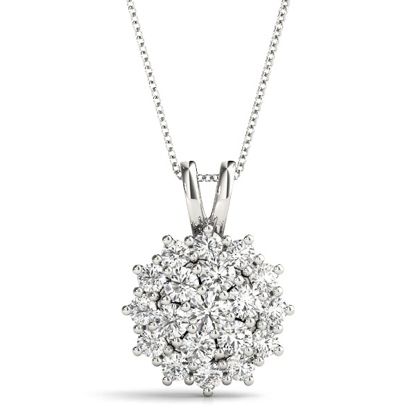 Cluster Diamond Pendant · 1.01 ct tw