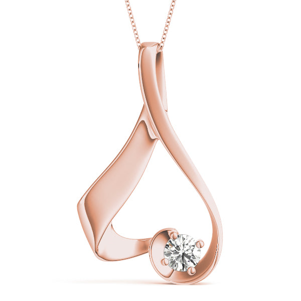 Round Diamond Solitaire Pendant · 0.47 ct tw