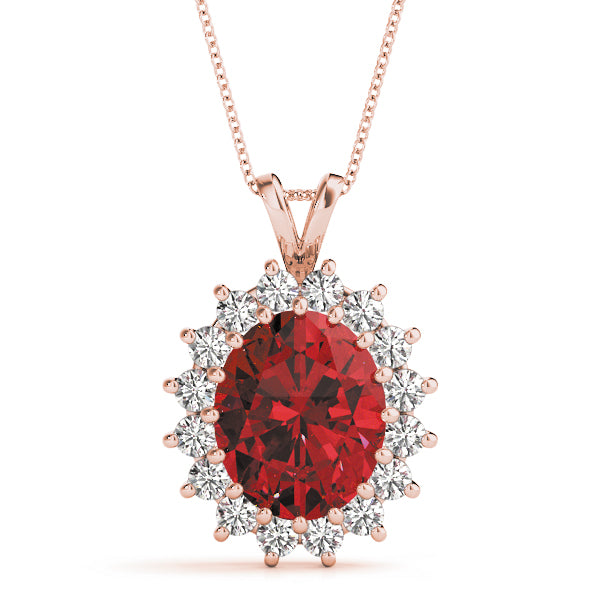 Oval Gemstone Pendant · 0.24 ct tw
