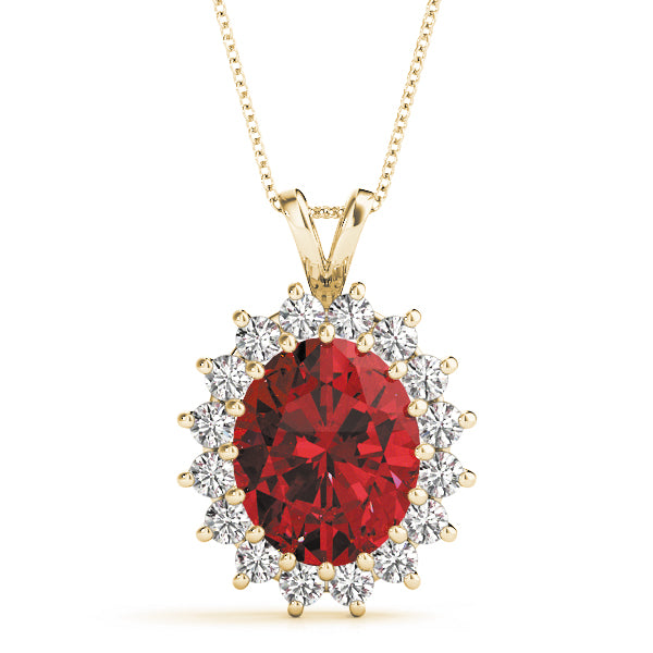 Oval Gemstone Pendant · 0.32 ct tw