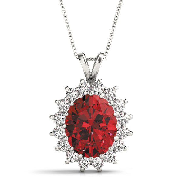 Oval Gemstone Pendant · 0.64 ct tw