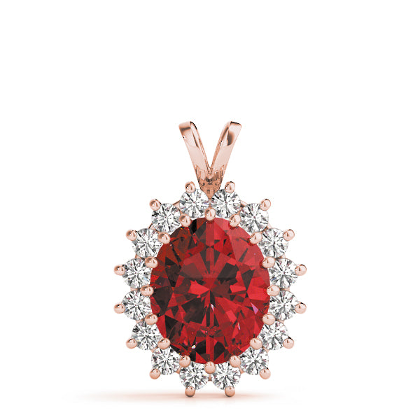 Oval Gemstone Pendant · 0.24 ct tw