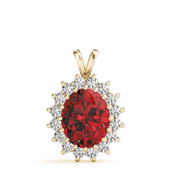 Oval Gemstone Pendant · 0.80 ct tw