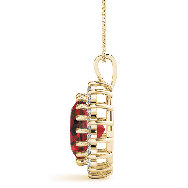 Oval Gemstone Pendant · 0.64 ct tw