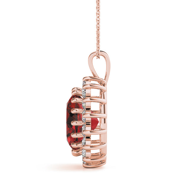 Oval Gemstone Pendant · 0.24 ct tw